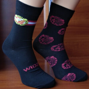 Skarpety czarne z herbami (cienkie)