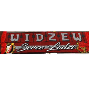 Szal SERCE ŁODZI - dziany szal kibicowski Widzew Łódź