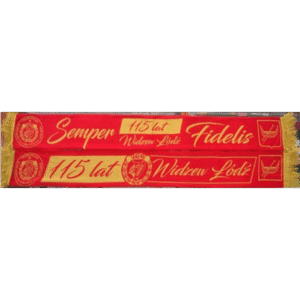 Szal 115 LAT - dziany szalik kibica Widzewa Łódź z włóczki akrylowej