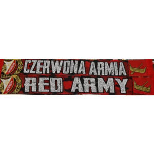 Szal CZERWONA ARMIA - dziany szalik kibica z włóczki akrylowej