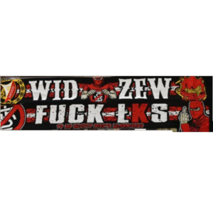 Szal FUCK ŁKS - dziany szal kibicowski Widzew Łódź