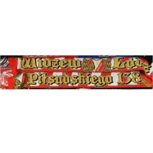 Szal PIŁSUDSKIEGO 138 - dziany szal kibicowski Widzew Łódź