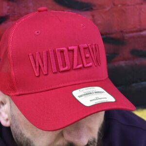 Czapka z siatką WIDZEW (czerwona)