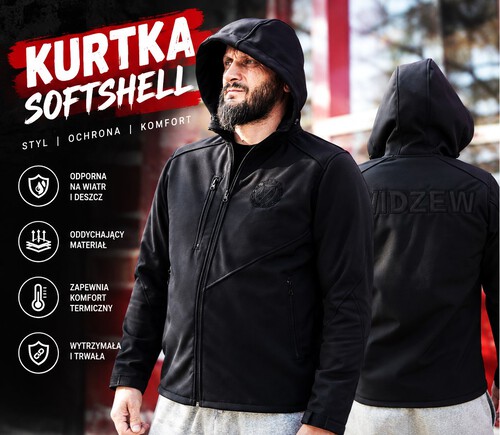 Czarny softshell