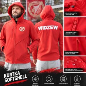Softshell czerwony WIDZEW
